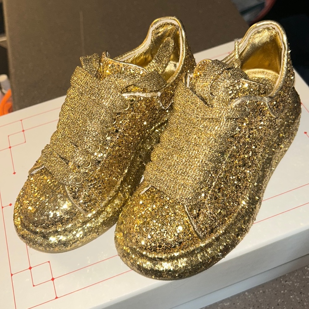 Alexander McQueen crystal glitter sneakers